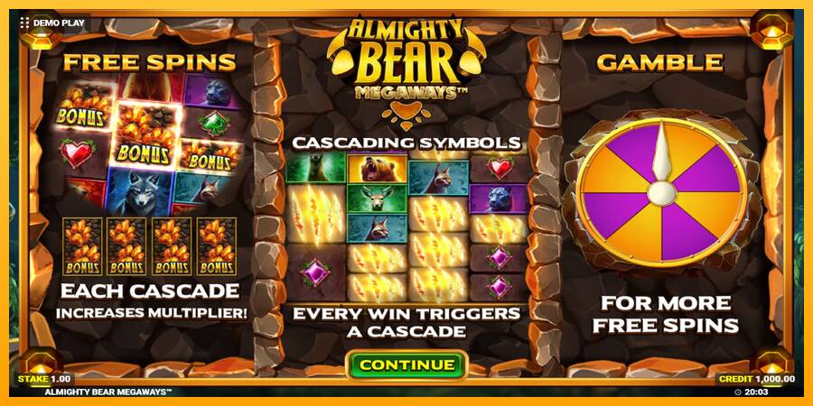 Almighty Bear Megaways игрална машина за пари, снимка 1