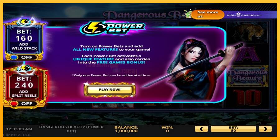 Dangerous Beauty Power Bet игрална машина за пари, снимка 1