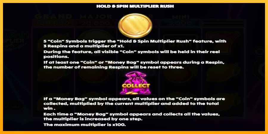 Hold & Spin Multiplier Rush игрална машина за пари, снимка 5