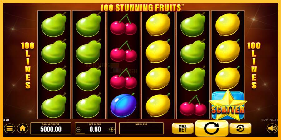 100 Stunning Fruits игрална машина за пари, снимка 1