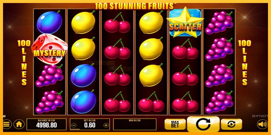 100 Stunning Fruits игрална машина за пари, снимка 2