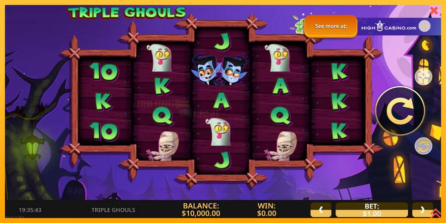 Triple Ghouls игрална машина за пари, снимка 1