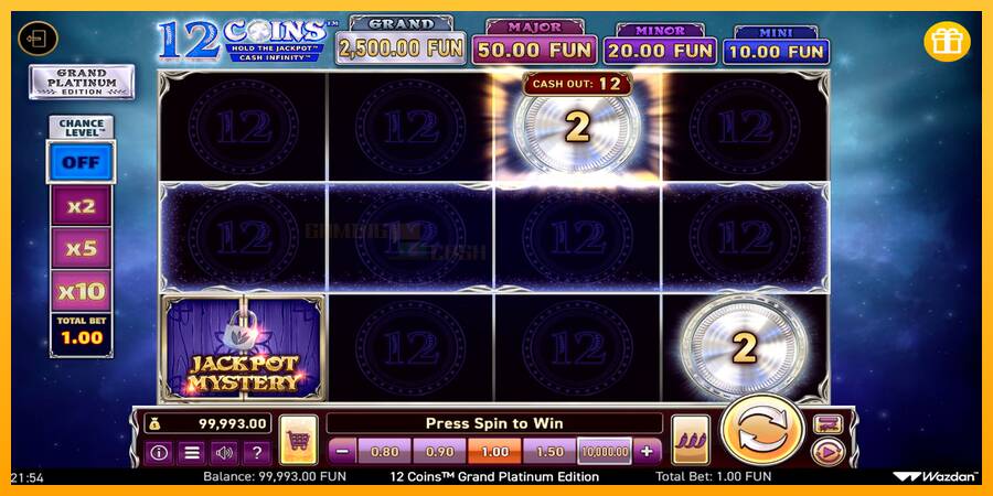 12 Coins Grand Platinum Edition игрална машина за пари, снимка 2