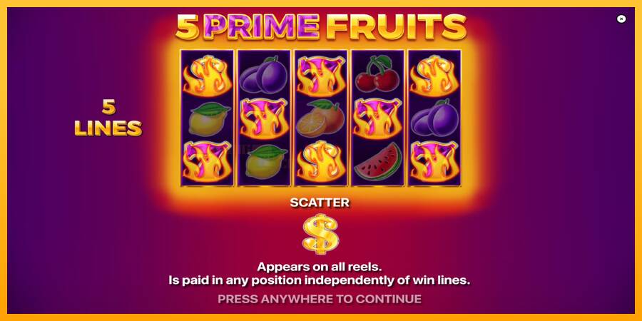 5 Prime Fruits игрална машина за пари, снимка 1