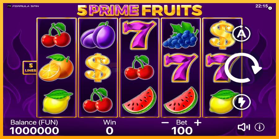 5 Prime Fruits игрална машина за пари, снимка 2