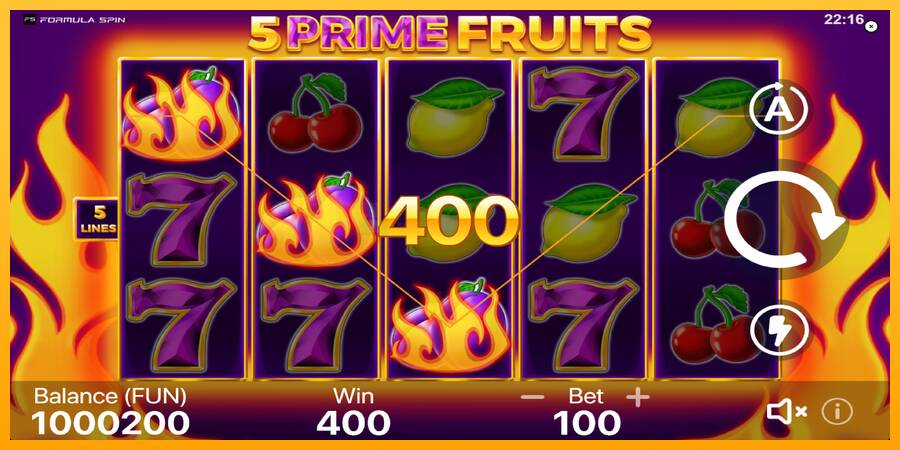 5 Prime Fruits игрална машина за пари, снимка 3