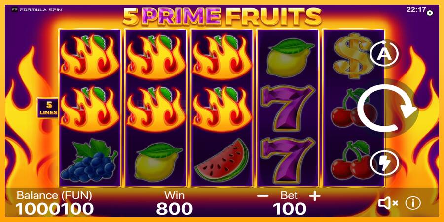 5 Prime Fruits игрална машина за пари, снимка 4