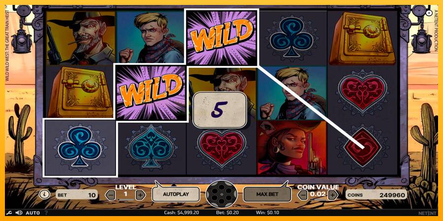 Wild Wild West игрална машина за пари, снимка 3