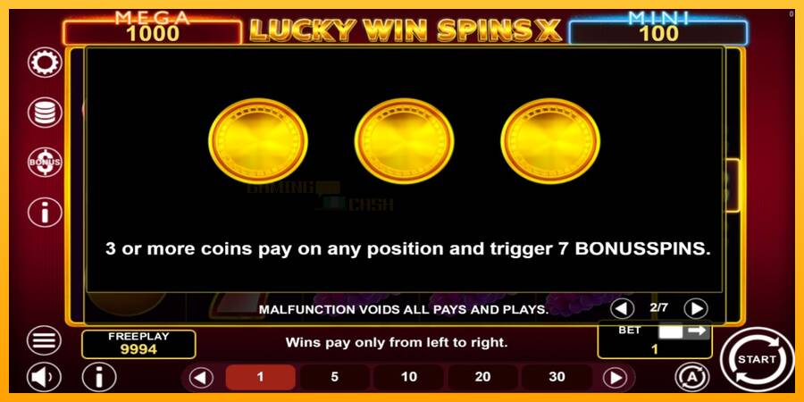 Lucky Win Spins X игрална машина за пари, снимка 5