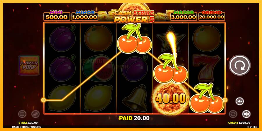 Cash Strike Power 5 игрална машина за пари, снимка 3