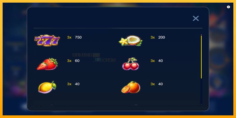 Fruit Salsa игрална машина за пари, снимка 5