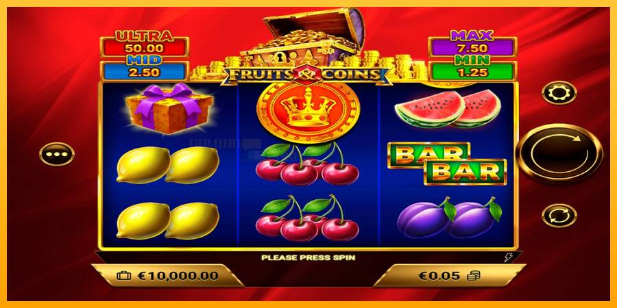 Fruits & Coins игрална машина за пари, снимка 1