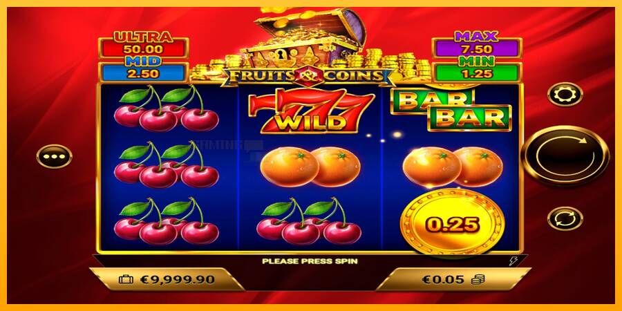 Fruits & Coins игрална машина за пари, снимка 2