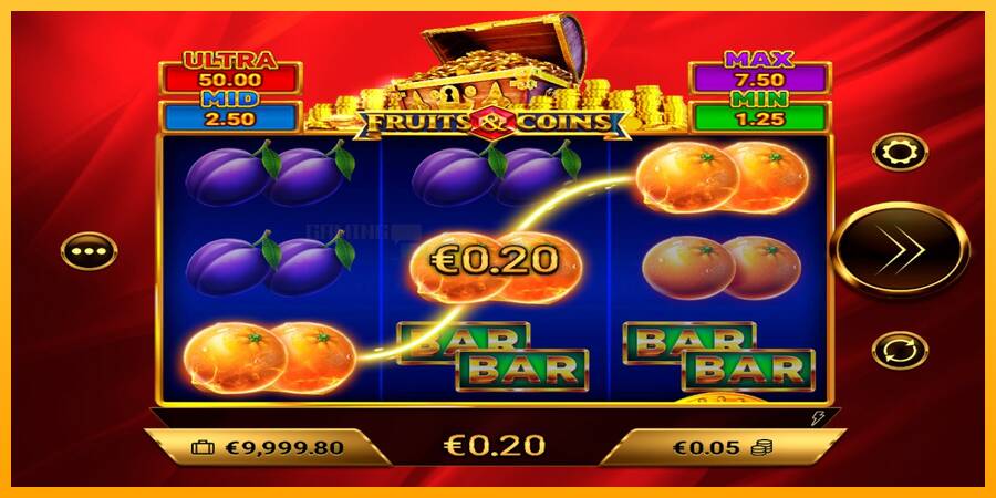 Fruits & Coins игрална машина за пари, снимка 3