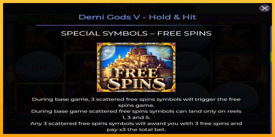 Demi Gods V Hold & Hit игрална машина за пари, снимка 5