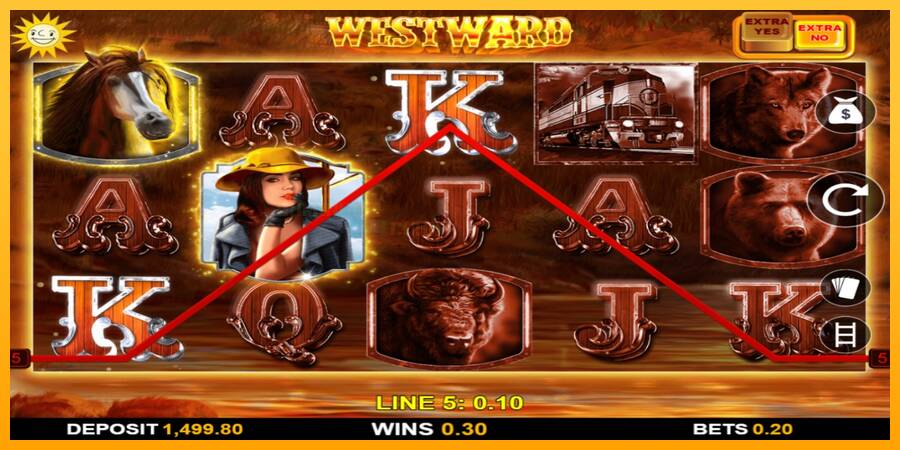 Westward игрална машина за пари, снимка 2