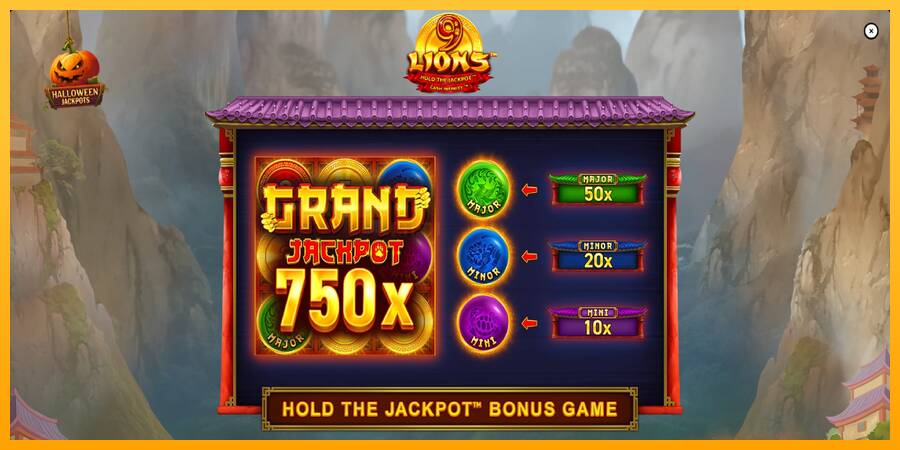 9 Lions Halloween Jackpots игрална машина за пари, снимка 1