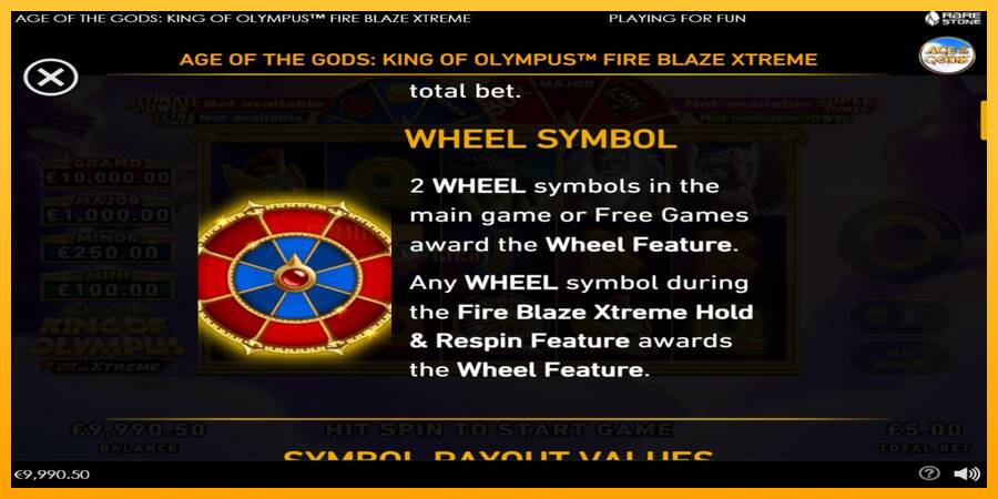 Age of the Gods: King of Olympus Fire Blaze Xtreme игрална машина за пари, снимка 5