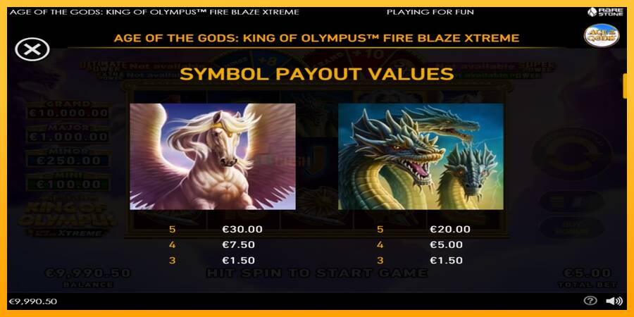 Age of the Gods: King of Olympus Fire Blaze Xtreme игрална машина за пари, снимка 6