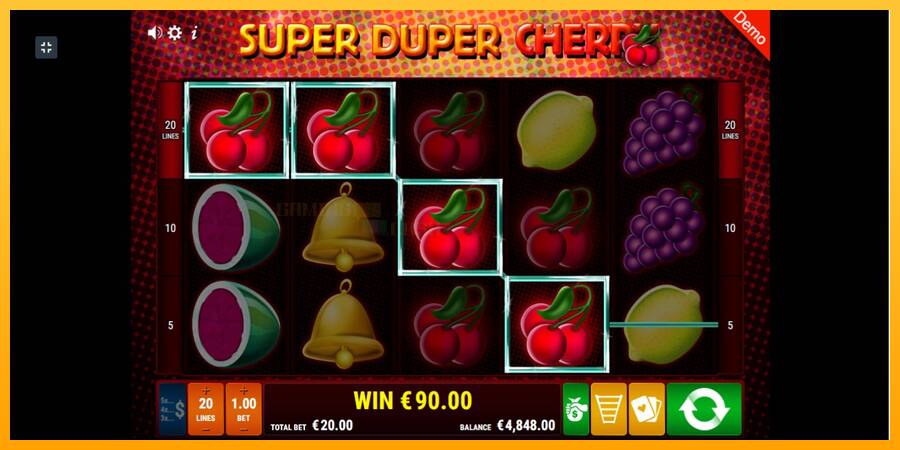 Super Duper Cherry игрална машина за пари, снимка 3