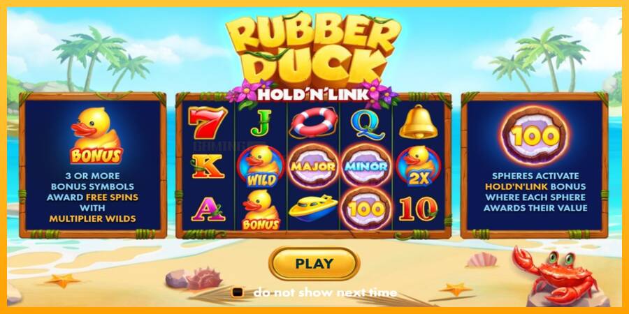 Rubber Duck Hold N Link игрална машина за пари, снимка 1