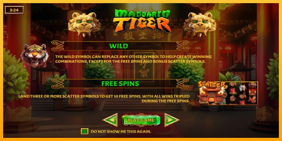 Mandarin Tiger игрална машина за пари, снимка 1