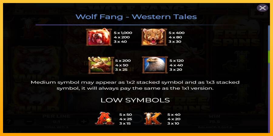 Wolf Fang - Western Tales игрална машина за пари, снимка 5