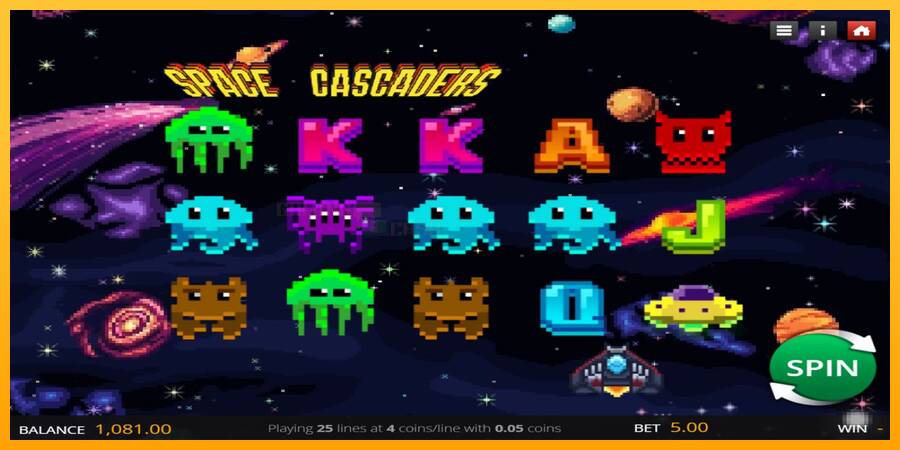 Space Cascaders игрална машина за пари, снимка 1