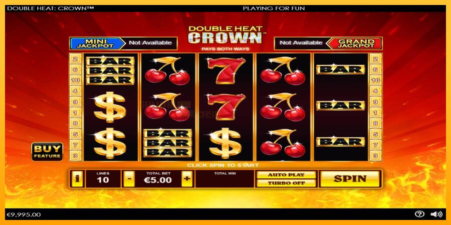 Double Heat: Crown игрална машина за пари, снимка 2