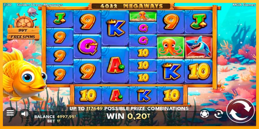 Golden Ocean Megaways игрална машина за пари, снимка 2