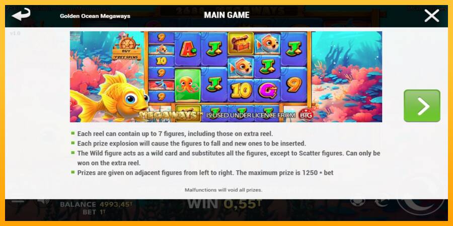 Golden Ocean Megaways игрална машина за пари, снимка 5