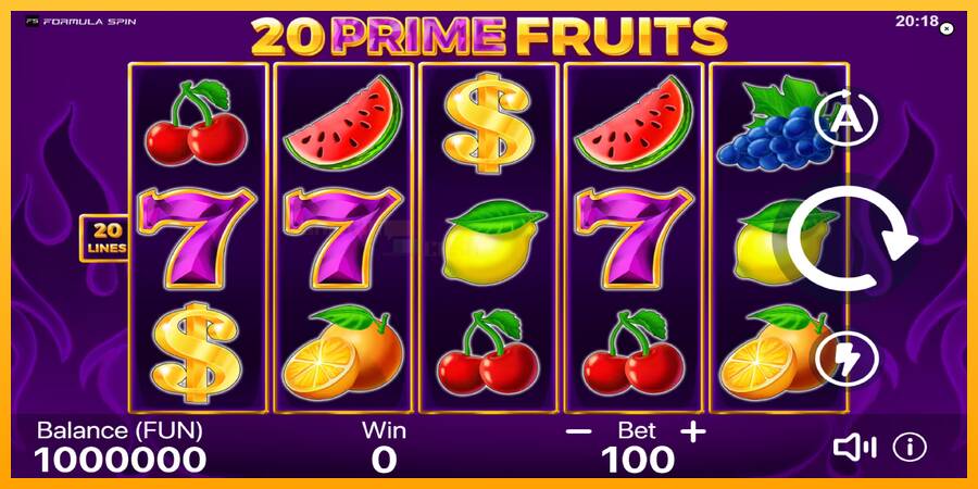 20 Prime Fruits игрална машина за пари, снимка 1