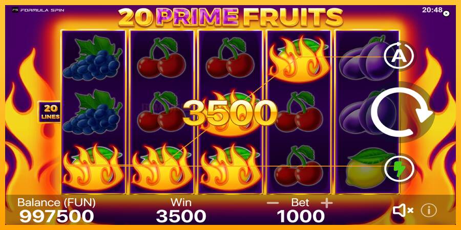 20 Prime Fruits игрална машина за пари, снимка 2