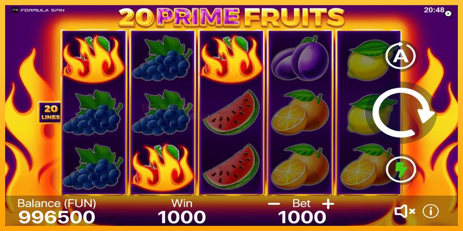 20 Prime Fruits игрална машина за пари, снимка 3