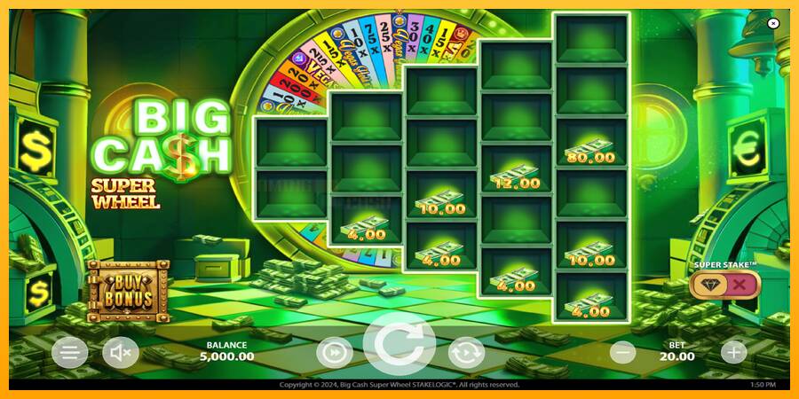 Big Cash Super Wheel игрална машина за пари, снимка 3