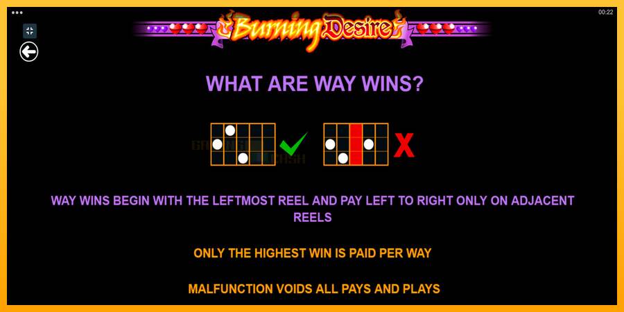 Burning Desire игрална машина за пари, снимка 3