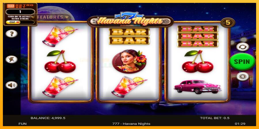 777 - Havana Nights игрална машина за пари, снимка 2