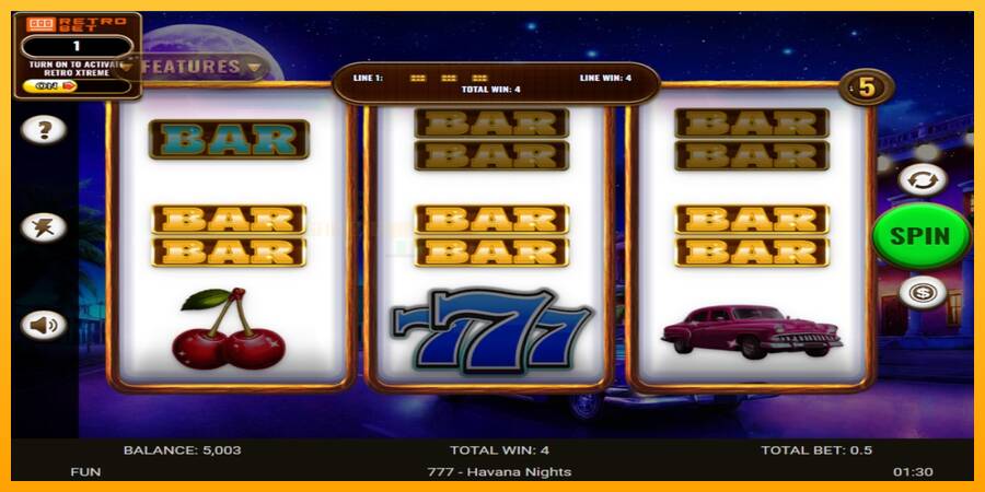 777 - Havana Nights игрална машина за пари, снимка 3