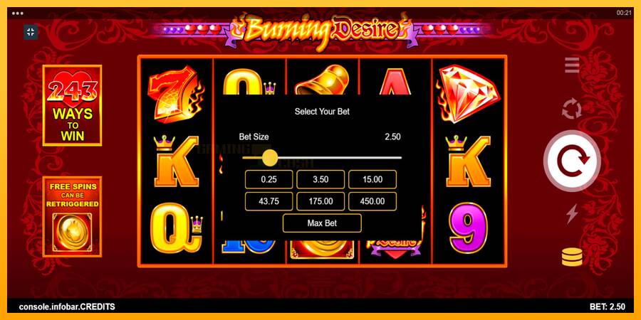 Burning Desire игрална машина за пари, снимка 8