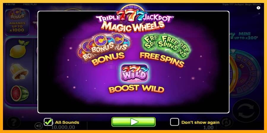 Triple 777 Jackpot Magic Wheels игрална машина за пари, снимка 1