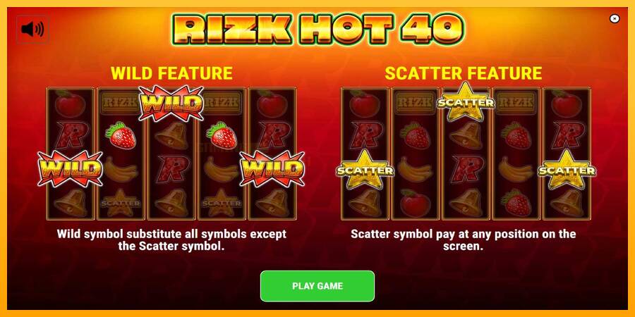 Rizk Hot 40 игрална машина за пари, снимка 1