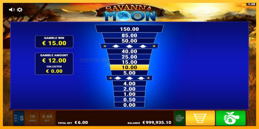 Savanna Moon игрална машина за пари, снимка 4