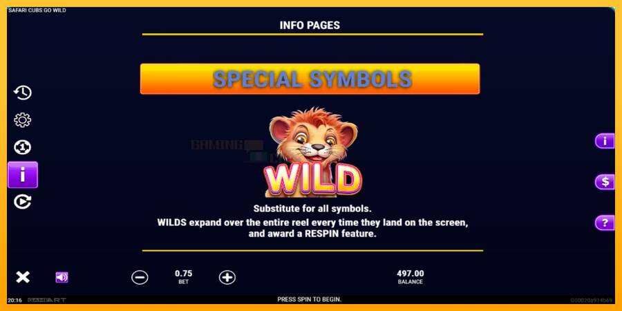 Safari Cubs Go Wild игрална машина за пари, снимка 4