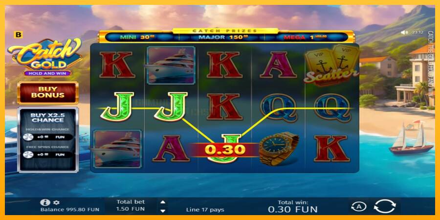 Catch The Gold Hold and Win игрална машина за пари, снимка 3