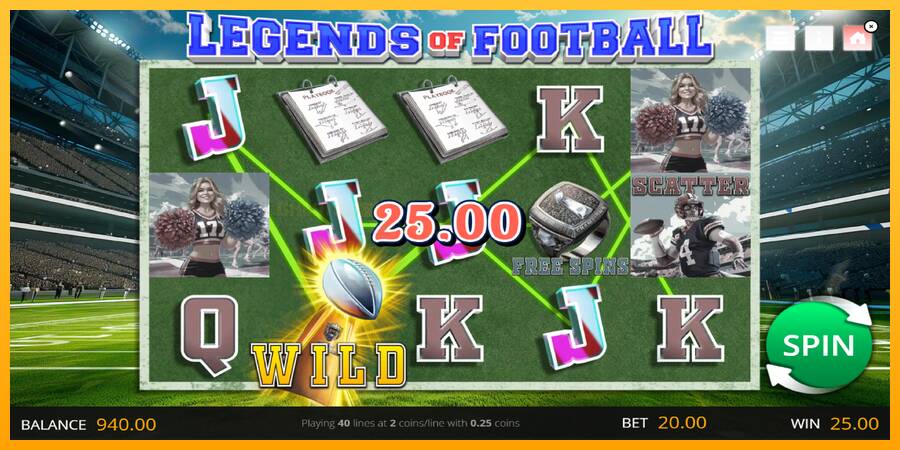 Legends of Football игрална машина за пари, снимка 3