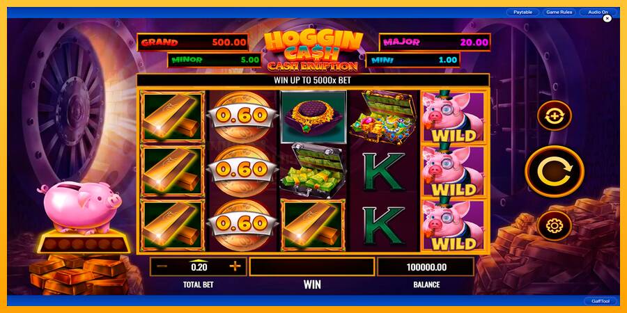 Cash Eruption Hoggin Cash игрална машина за пари, снимка 1