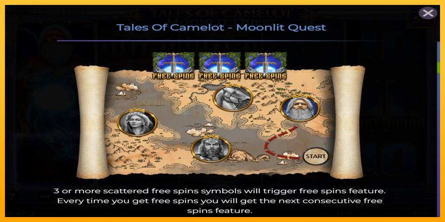 Tales of Camelot - Moonlit Quest игрална машина за пари, снимка 5