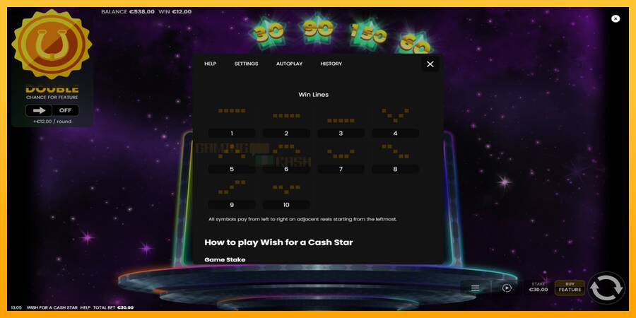 Wish for a Cash Star игрална машина за пари, снимка 7