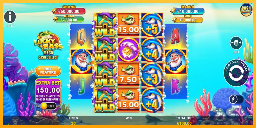 Lucky Bass Mega Cash Collect игрална машина за пари, снимка 2