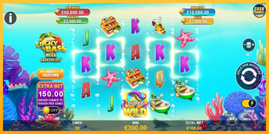 Lucky Bass Mega Cash Collect игрална машина за пари, снимка 3